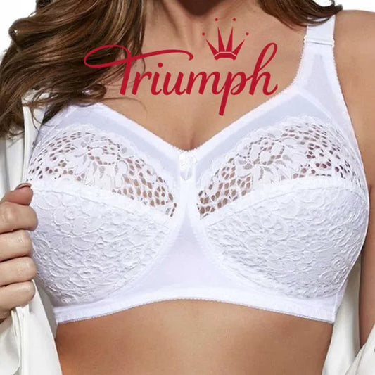 Triumph® – 4 szt. Opakowanie💖50% zniżki✨2024 Nowy damski haftowany miękki biustonosz dla dużych rozmiarów