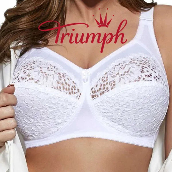 Triumph® – 4 szt. Opakowanie💖50% zniżki✨2024 Nowy damski haftowany miękki biustonosz dla dużych rozmiarów