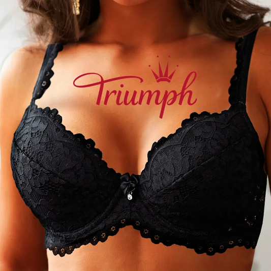 Triumph - (4 szt.)💖50% sleva✨2024 nowy regulowany seksowny koronkowy biustonosz w dużym rozmiarze[65A-120H]
