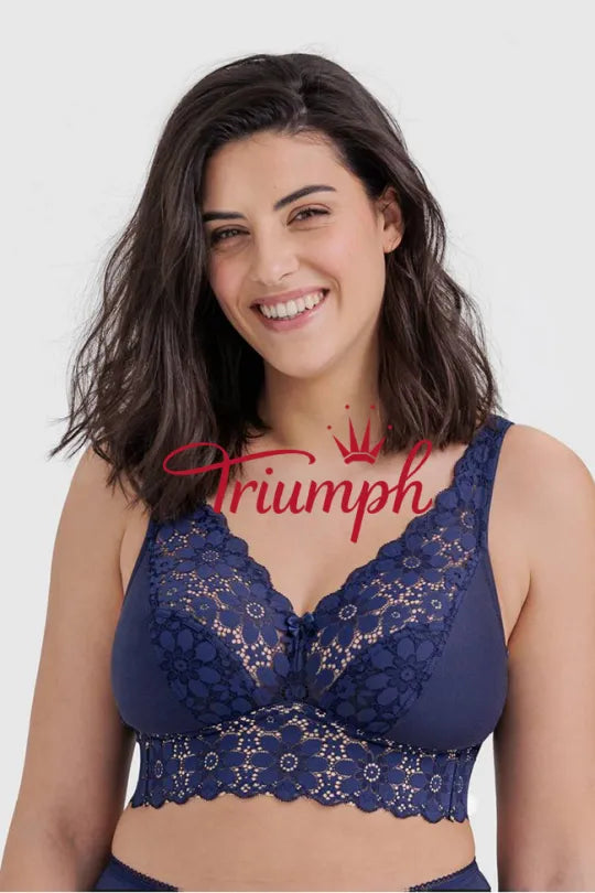 Triumph - 4 sztuki (75A-110F) 💝 Wygodny biustonosz bez fiszbin