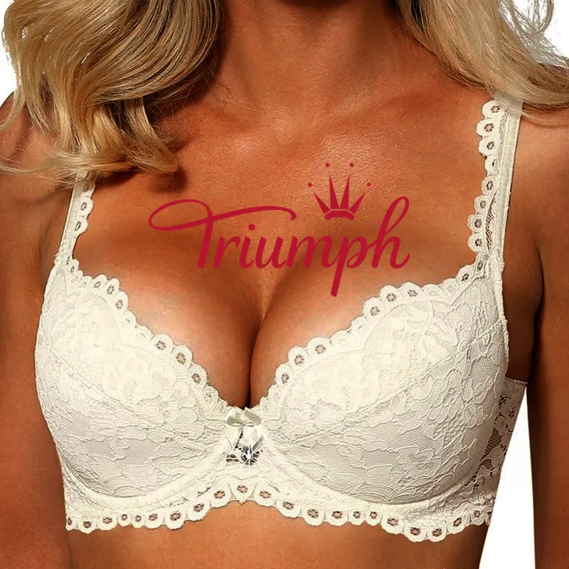 Triumph - (4 szt.)💖50% sleva✨2024 nowy regulowany seksowny koronkowy biustonosz w dużym rozmiarze[65A-120H]