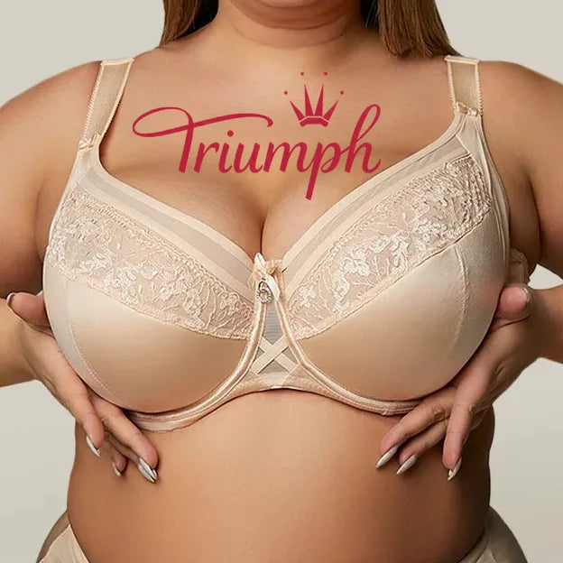 Triumph - (4 sztuki) koronkowy biustonosz plus size bez watoliny