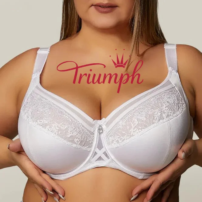Triumph - (4 sztuki) koronkowy biustonosz plus size bez watoliny